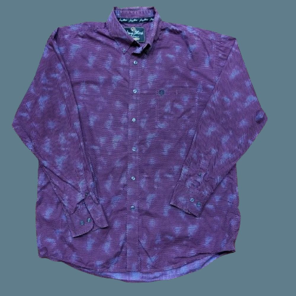 Wrangler Purple Casual Button Down Shirt